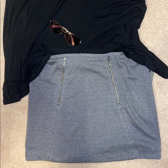 Black/gray checked skirt SZ 8 NWT - Picture 5 of 5